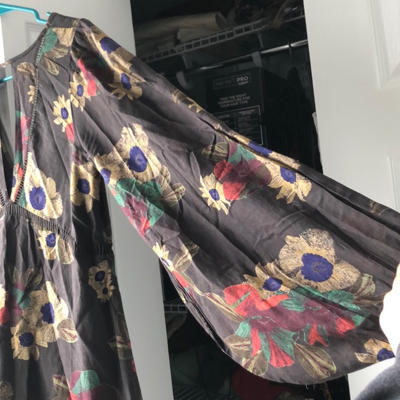 Free People Floral Long Sleeve Mini Dress - Picture 3 of 6